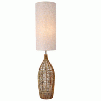 Lexi Lighting-Tilda Floor Lamp - White Shade, Hemp Base